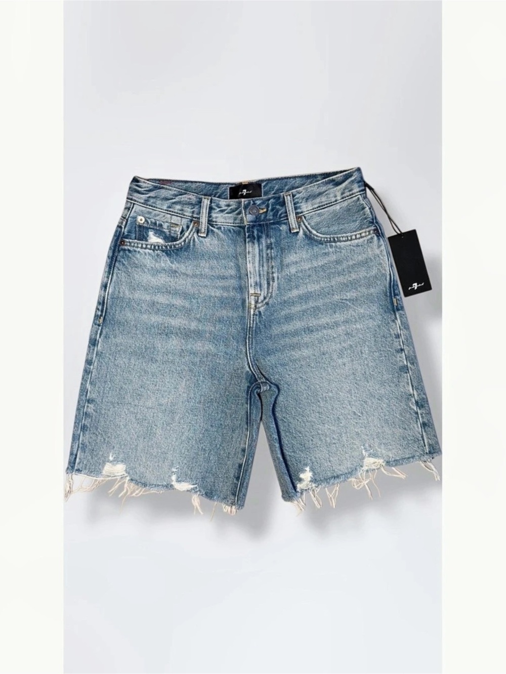 7 For All Mankind Lola Denim Shorts Wave NWT